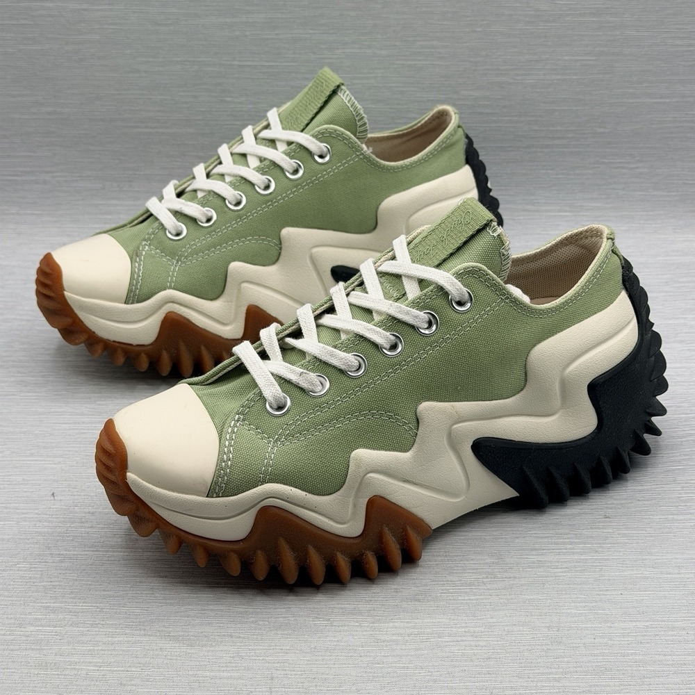 Converse Run Star Motion Women's 8 Men's 6.5 Aloe Green Platform Sneakers Lo Top
